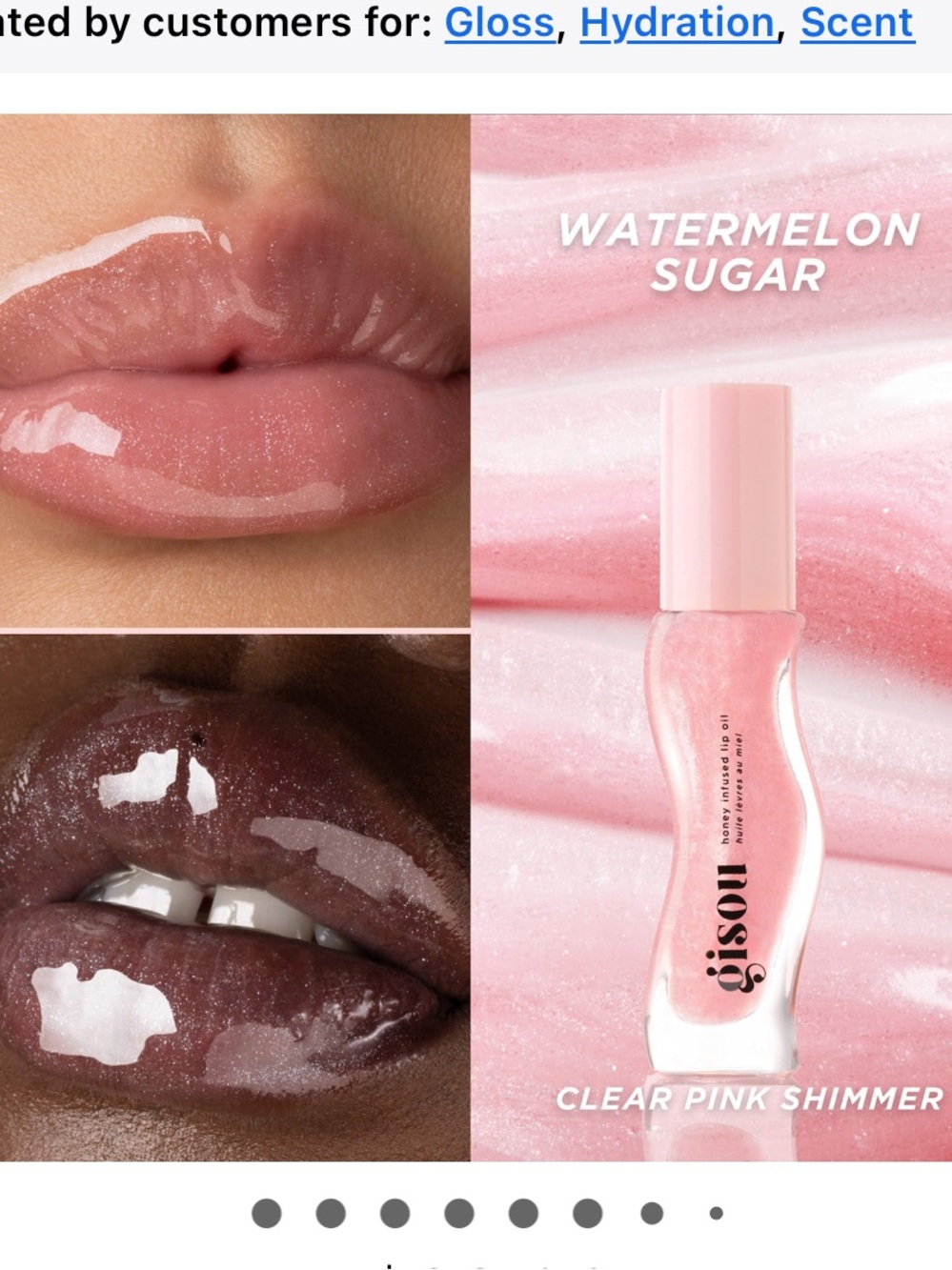 Gisou Watermelon Sugar Shimmer Lip Oil